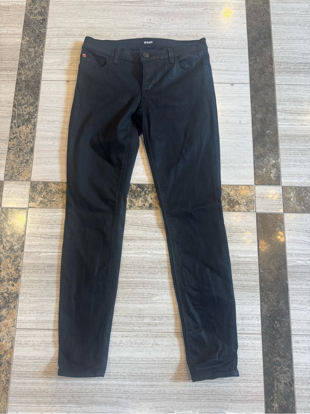 Hudson Jeans Black Coated Skinny Women’s Jeans